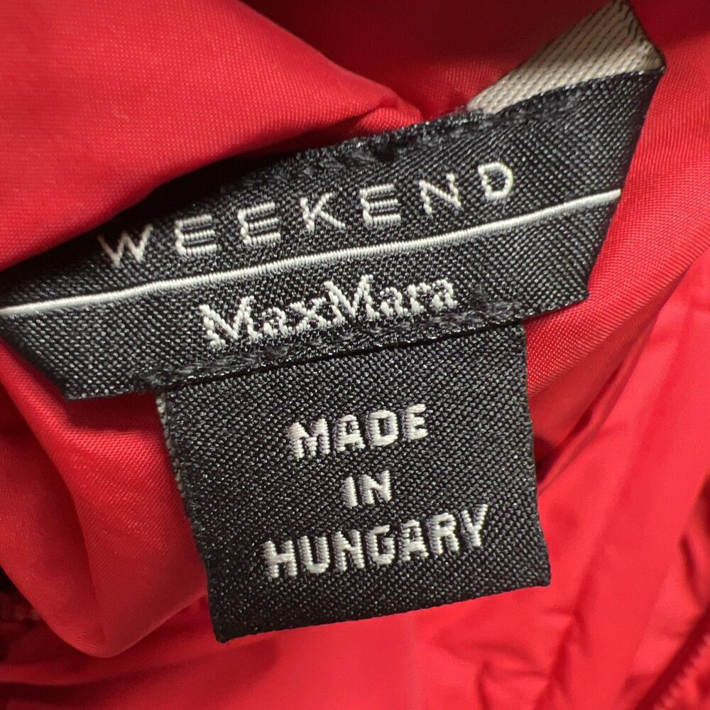 Weekend Max Mara Womens Reversible Puffer Vest Gilet Size 8 Tan Red Luxury - Picture 9 of 14